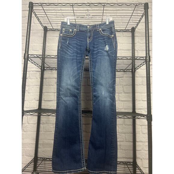 Miss Me Denim - Miss Me Signature Boot Cut Jeans Women Size 28 Style # JP5046B17